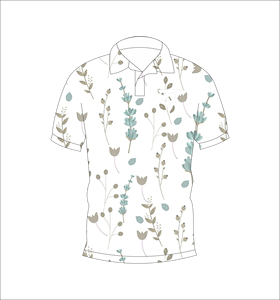 Polo pour homme à imprimé floral, décontracté, à manches courtes, respirant, léger, tendance, pour l'été - Product Image 1