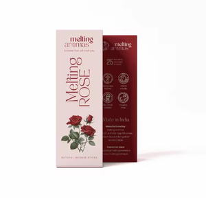 Varillas de Incienso MELTING ROSE Ultra Premium, Fragancia Natural de Rosa, Agarbatti para Pooja, Meditación y Aromaterapia - Product Image 1
