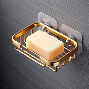 Handmade Wall Mounted Aluminum Soap <b>Dish</b> Holder Bathroom Soap Basket with Drainage <b>Rack</b> - Product Image 2