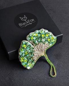 Artisan Embroidery Beaded Brooch Handcrafted Designer Fashion <b>Accessory</b> for Women <b>Wedding</b> Party and Everyday Wear - Product Image 6
