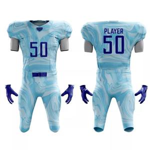 Nuevo Uniforme de Fútbol Americano Personalizado de Manga Corta, Transpirable, de Secado Rápido, 100% Poliéster, Diseño Elegante, Talla Grande - Product Image 1