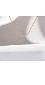 Collar de Lujo para Mujer, Chapado en Oro de 18k, con Diamante Natural de 0.33ct, EF VS VVS, Cadena Ajustable de 43cm, Venta al Por Mayor - Product Image 4