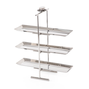 Soporte de metal personalizable para pasteles y postres, bandeja de exhibición de lujo en color dorado para bodas, fiestas de cumpleaños y eventos de catering. - Product Image 2
