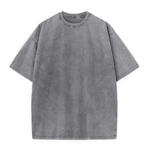 T-shirt Homme Oversize Streetwear à Coupe Boxy, Grammage Lourd, Effet Délavé à l'Acide et Strass - Product Image 5