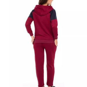 Trajes Deportivos y de Jogging al por Mayor para Mujer, Trajes Deportivos Transpirables Personalizados, Trajes de 2 Piezas 100% Algodón Liso - Product Image 2