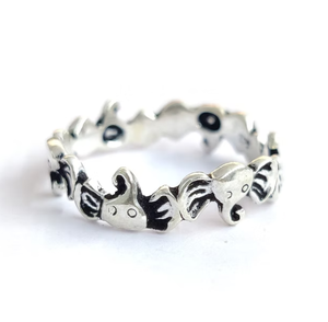 Unique Cute Elephant Pattern <b>Plain</b> Silver 925 Anti-Tarnish Unisex <b>Ring</b> Trendy Fine Jewelry Accessory Manufacturer JAIPUR SILVER - Product Image 3