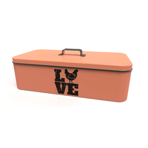 Rectangular Metal Bread <b>Bin</b> with Metal Lid Freshly Design <b>Retro</b> <b>Kitchen</b> Storage Container Airtight Food Preservation - Product Image 6