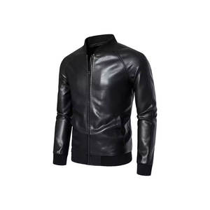 OEM personalizado Unisex chaqueta de cuero de cordero negro Casual impermeable algodón soporte de gran tamaño de la forma de la motocicleta ropa de los hombres de las mujeres - Product Image 3