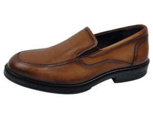Mocasines de Cuero Genuino Color Marrón Tabaco, Punta Redonda, Sin Cordones, Suela de Goma Acolchada, Color Sólido, Para Todas las Temporadas - Product Image 5