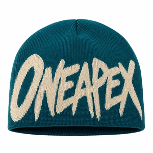 Custom Teal Knit Beanie Hat Cream Custom Logo Ribbed <b>Winter</b> <b>Cap</b> Unisex Streetwear Fashion Headwear Wholesale OEM Manufacturer - Product Image 1