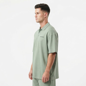 Polo pour homme le plus vendu, personnalisable avec logo imprimé, couleur unie vert sauge, polo vierge uni, polos de golf personnalisés - Product Image 3