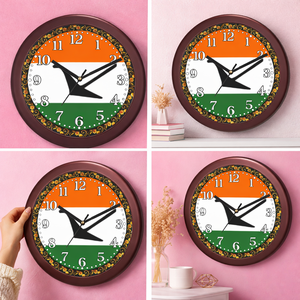 Horloge murale personnalisée avec portrait de leader, impression possible, pour Thanksgiving et Noël, décoration de bureau et de salon - Product Image 3