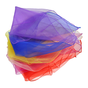 Écharpe en soie pour la danse et les instruments de musique des enfants, éducation précoce, 60x60/40x50cm, multicolore, lot en vrac - Product Image 3