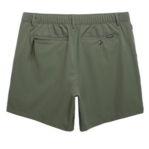 Pantalones cortos para correr para hombre, de tela suave, color verde liso, con ajuste relajado, ultraligeros y con control de humedad - Product Image 2