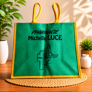 Newly Designed Jute Shopping Tote <b>Bag</b> with Custom Logo | Promotional Business Gift <b>Bag</b> for Grocery Retail Daily Use Eco Friendly - Product Image 3