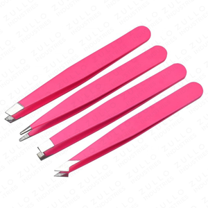 Pink Stainless Steel Eyebrow Tweezers Set Custom Logo Hair Removal Beauty <b>Makeup</b> Grooming <b>Tool</b> OEM Private Label - Product Image 4