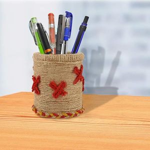 Handmade Jute Rope Pen Holder for <b>Desk</b> <b>Rustic</b> Decorative Pencil Organizer Eco Friendly <b>Office</b> Home <b>Desk</b> Storage - Product Image 3