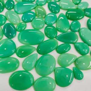 Natural Green Chrysoprase Cabochon, Rare Scenic Gemstone Lot for Jewelry Making, Loose Gemstone Custom Size By MAHNAJ GEMS - Product Image 3