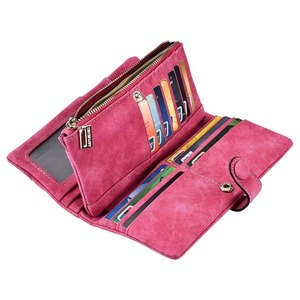 Ellena Stylish PU Genuine Leather RFID Clutch Wallet <b>Purse</b> for Women- Rose <b>Red</b> - Product Image 6