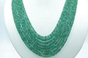 Nuevo Collar Hecho a Mano con Piedras Preciosas Naturales de Esmeralda Zambiana Facetada en Forma de Rondelle de 3-5 mm - Product Image 6