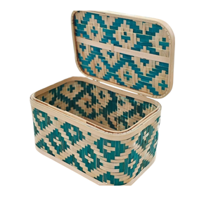 Premium Gifting <b>Hampers</b> Bamboo <b>Gift</b> Box Hinged Lid Woven <b>Basket</b> Reusable Decorative Wood Storage Box Bulk Supply for Celebration - Product Image 4