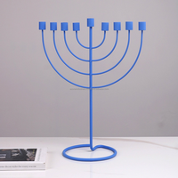 Meilleur chandelier en fer à neuf bras, nouveau design, fait main, écologique, taille moyenne, support de bougies décoratif pour la maison, pour Noël