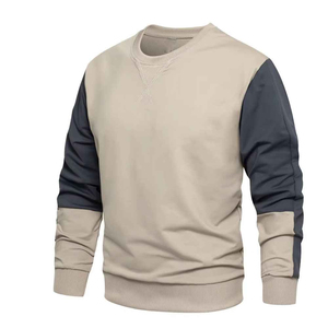 Sudadera TIAGO SPORTS para Hombre, Cuello Redondo, Bloques de Color, Manga Larga, Beige Gris Oscuro, Sudaderas con y sin Capucha para Hombre - Product Image 2