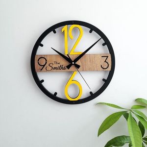 Wooden Hanging <b>Wall</b> <b>Clock</b> for Living Room Home <b>Decor</b> Modern Antique Style Quartz Analog Still Life Needle Single Face <b>Clock</b> - Product Image 4