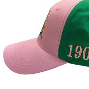Pink Green Color Block Baseball <b>Cap</b> Women Embroidered Fashion <b>Hat</b> Adjustable Casual Outdoor Headwear Stylish Daily Wear - Product Image 3