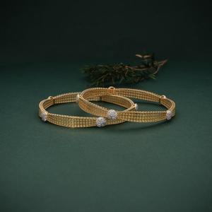 Brazalete de Lujo con Malla de Diamantes Cultivados en Laboratorio, Chapado en Oro, Diseño de Flores Agrupadas, Joyería Fina para Mujer, Regalo - Product Image 1