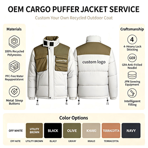 <b>Men's</b> Color Blocking Puffer <b>Jacket</b> Stand Collar Zipper Front Logo Customizable Winter Outdoor Coat Windproof Casual Thick - Product Image 5