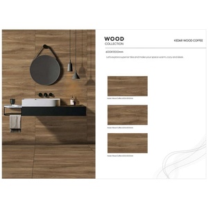 เครื่องเคลือบดินเผาขนาด60x120ซม. สีน้ำตาลกาแฟขนาด600x1200มม. เคลือบลายไม้อียิปต์ - Product Image 1