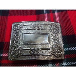 Hebilla de cinturón para kilt de hombre, diseño celta en espiral, cromada/hebilla para kilt escocés, accesorios antiguos de las Tierras Altas con diseño celta en espiral - Product Image 2