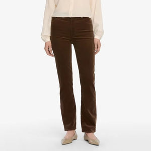 Pantalones Jogger de Forro Polar Transpirable para Mujer, Corte Holgado, con Logotipo Personalizado, Cintura Media, Diseño Casual de Frente Plano para Invierno, Teñido Liso - Product Image 1