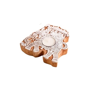 Customizable Wooden <b>Tealight</b> <b>Holder</b> for Festive and Wedding Table Decoration Home Decoration from Indian Supplier - Product Image 1