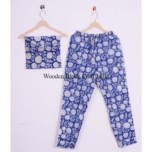 Conjunto de Pijama Hecho a Mano 100% Algodón para Mujer con Cierre de Botones, Cuello Camisero, Bolsillos y Bolsa a Juego, Ropa de Dormir Cómoda - Product Image 3