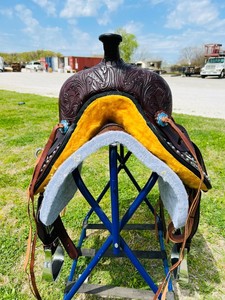 TI101OA069 Customized Western English Genuine Premium Leather Treeless Horse Saddle <b>Soft</b> Seat Stainless Steel Hardware for - Product Image 6