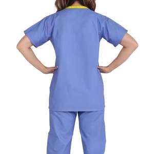 Custom Medical Scrub Uniform for Hospital Nurse <b>Doctor</b> Breathable Nursing Scrubs <b>Set</b> with OEM ODM Manufacturing Service - Product Image 3