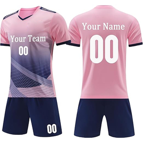 Uniforme de Fútbol al por Mayor, Conjunto de Camiseta y Pantalones Cortos con Logotipo Personalizado, Ropa Deportiva Transpirable de Poliéster de Secado Rápido - Product Image 3