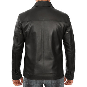 Men's Genuine <b>Leather</b> <b>Jacket</b>-Lavish Design High Quality Breathable & Coated Fabric Vintage Style for Autumn Season - Product Image 4