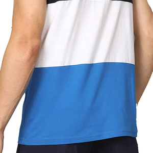 เสื้อกล้ามถักไหมพรมผู้ชาย Five B Hot Men's แบบคอโอเวอร์ไซส์ แขนกุด สีสันตัดกัน สวมใส่สบาย ระบายอากาศได้ดี เหมาะสำหรับเล่นกีฬา สีฟ้า ขาว กรมท่า - Product Image 2