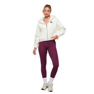 Women <b>Cropped</b> <b>Zip</b> <b>Up</b> <b>Hoodie</b> Loose Knit Sweatshirt with Pocket Casual Streetwear - Product Image 2