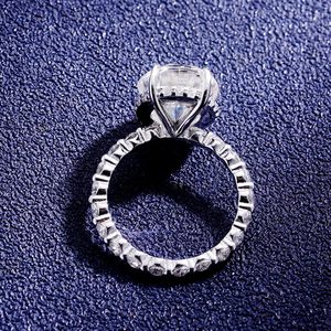 Wedding <b>ring</b> gift 5 carat oval lab grown IGI certified iced out round cut <b>diamond</b> <b>ring</b> 14kt solid gold - Product Image 3