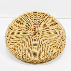 Modern Wicker Rattan Cat Cave <b>Bed</b> Covered Pet <b>House</b> Basket with Soft Cushion - Product Image 3