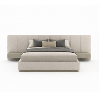 Lit plateforme moderne et luxueux, taille king-size |   Cadre de lit minimaliste italien |   Meubles de chambre d'hôtel sur mesure Vietnam