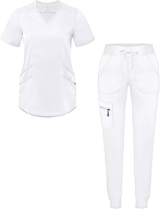 Ensemble de blouses médicales unisexes respirantes à séchage rapide en tissu extensible lavable, uniforme d'hôpital pour infirmières, vêtements de travail pour femmes et hommes - Product Image 3