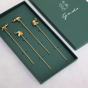 Agitadores de Cóctel de Latón Haathi - Product Image 3