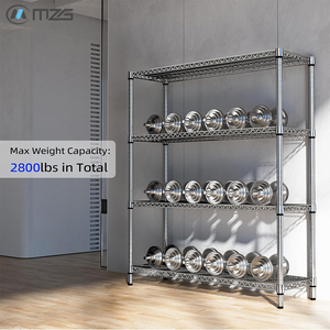 MZG Industrial No Tool Assembly <b>Wire</b> Shelving Heavy Duty High Capacity Metal <b>Wire</b> Storage <b>Shelves</b> Unit Rack - Product Image 3