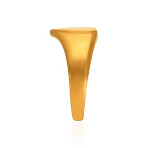 Velvet Heart <b>Signet</b> Gold <b>Ring</b> Premium Elegant Heart Shape Gold Tone <b>Ring</b> for <b>Women</b> Minimalist Wide Band Statement Fashion <b>Ring</b> - Product Image 4