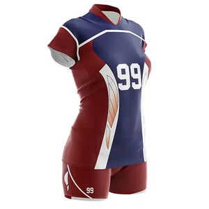 Conjunto de Uniforme de Voleibol para Mujer, Cuello en V, Sublimado, Malla Resistente, de Alta Calidad, para Adultos - Product Image 5